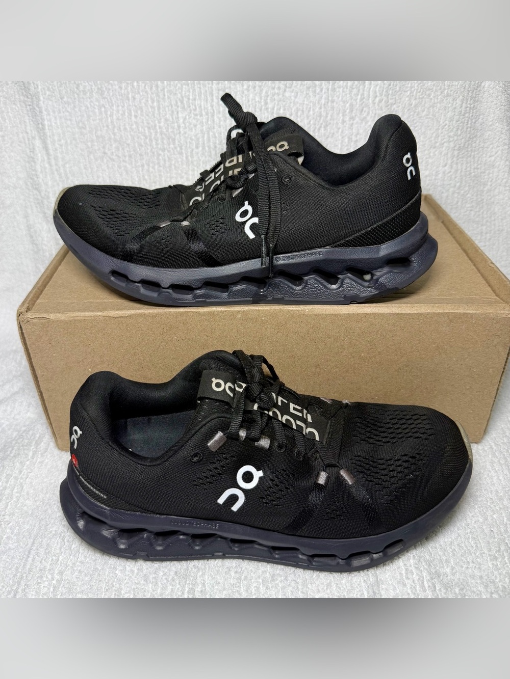 On Cloudsurfer Women’s 8 All Black Running Shoes CloudTec 3WD10440485
